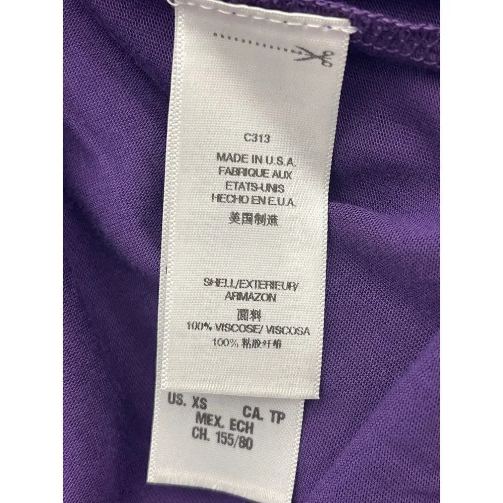 Juicy Couture Women Purple Long Sleeve Mesh  Detail Top Size XS